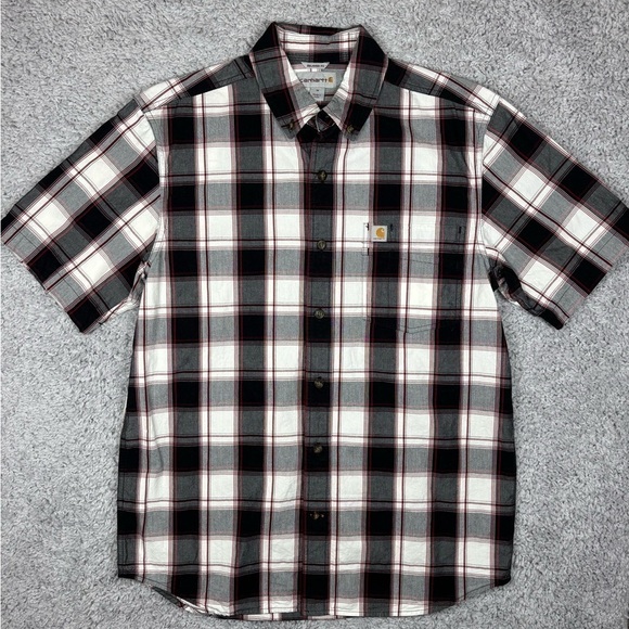 Carhartt Other - Carhartt Shirt Mens Medium Button Up Short Sleeve Classic Relaxed Fit Utility